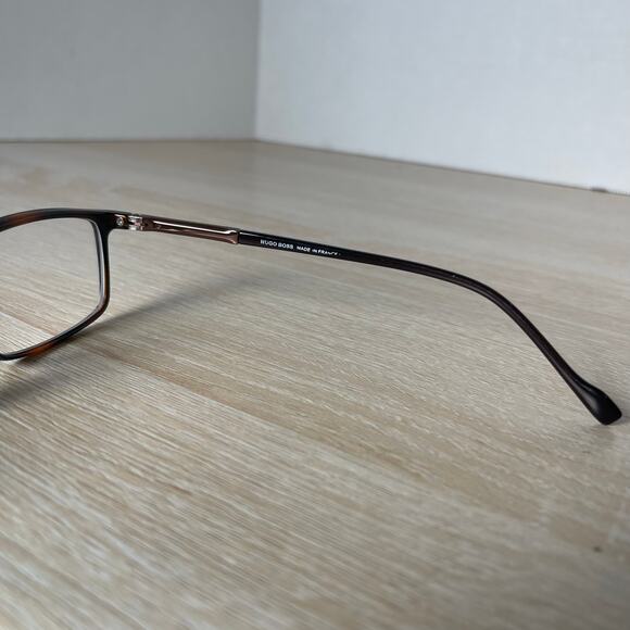 Hugo Boss 8105 C4 Eyeglasses Brown Frames Only 49-17-140 France Excellent Cond - Picture 6 of 8